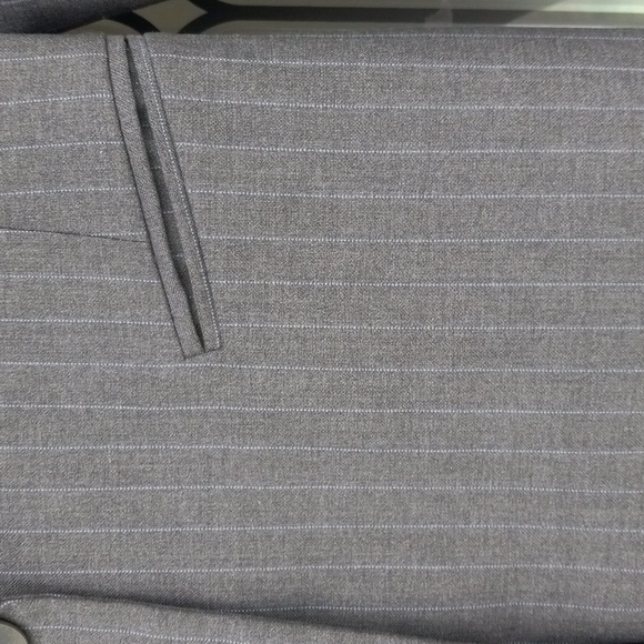 Lafayette NewYork148 Grey+Sl.Blue Pinstripe Women's Blazer 100%Wool Size4P Excel - Picture 6 of 14